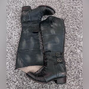 Freebird Sadle Sz 8 Black distressed boots